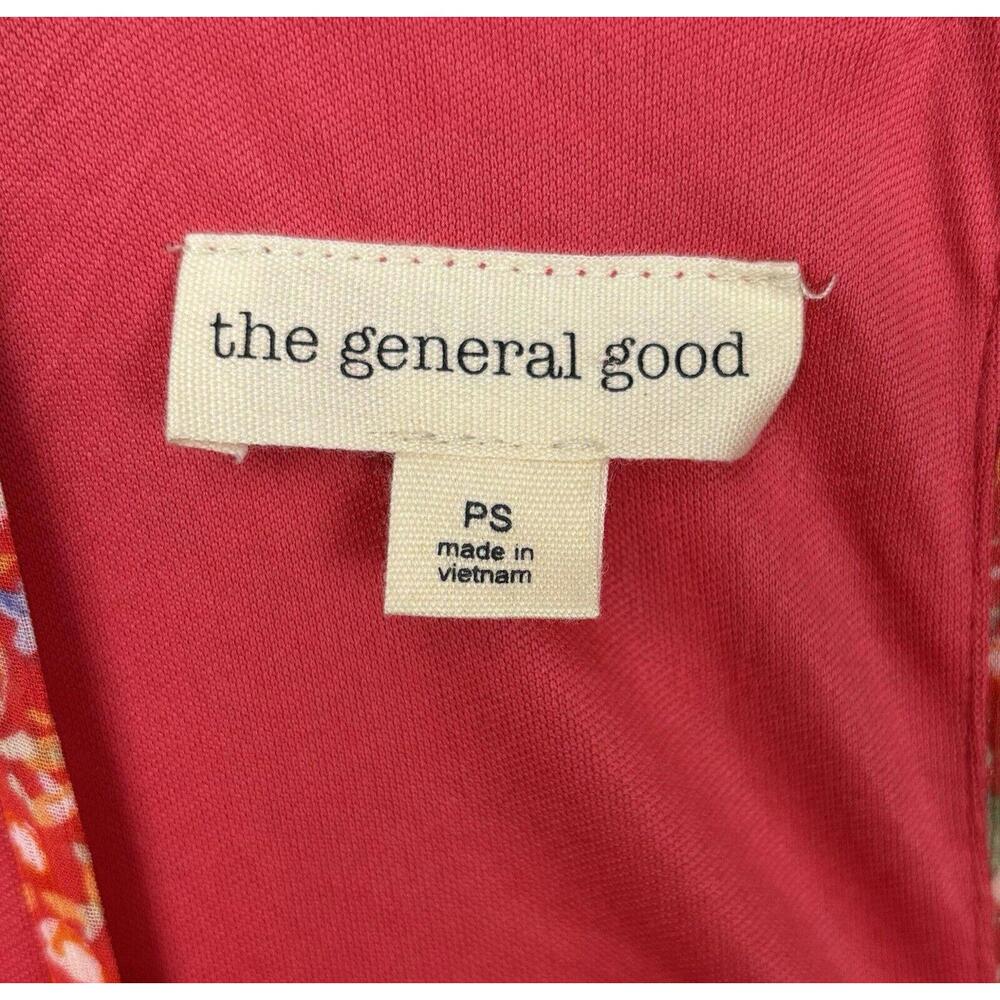 The General Good Red Floral Halter Midi Dress Petite Small Sleeveless 0663 - Picture 5 of 8